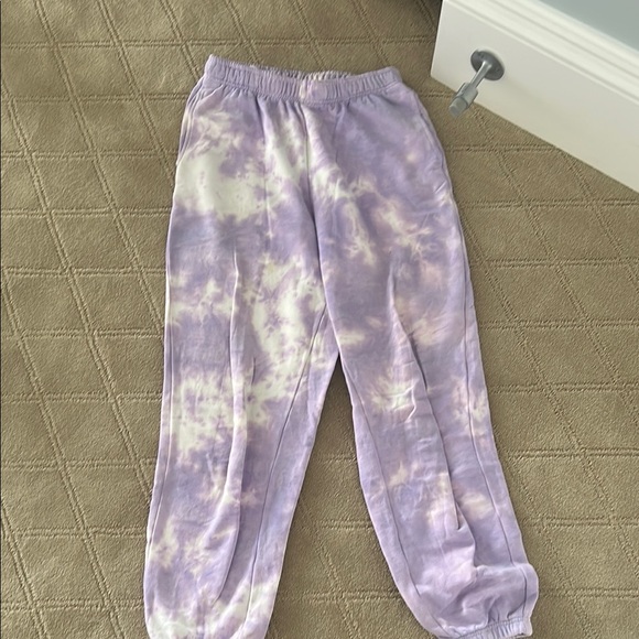 PacSun Pants - PacSun Purple and Cream Tie-Dye Joggers